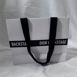 Dior Backstage Shopping Bag Paper Reusable White 6.5" x 8" x 2.5"